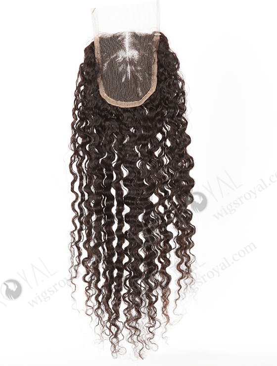 In Stock Indian Remy Hair 18" Tight Curl Natural Color Top Closure STC-383-7593