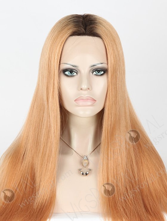 The Special Top Mesh 18'' Mongolian Virgin T3#/12# Straight Silk Top Full Lace Wig WR-ST-045-7703