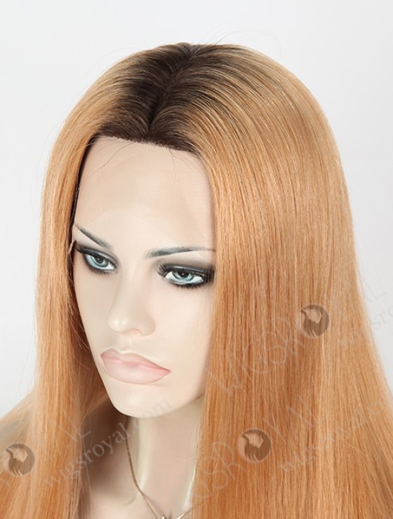 The Special Top Mesh 18'' Mongolian Virgin T3#/12# Straight Silk Top Full Lace Wig WR-ST-045-7706