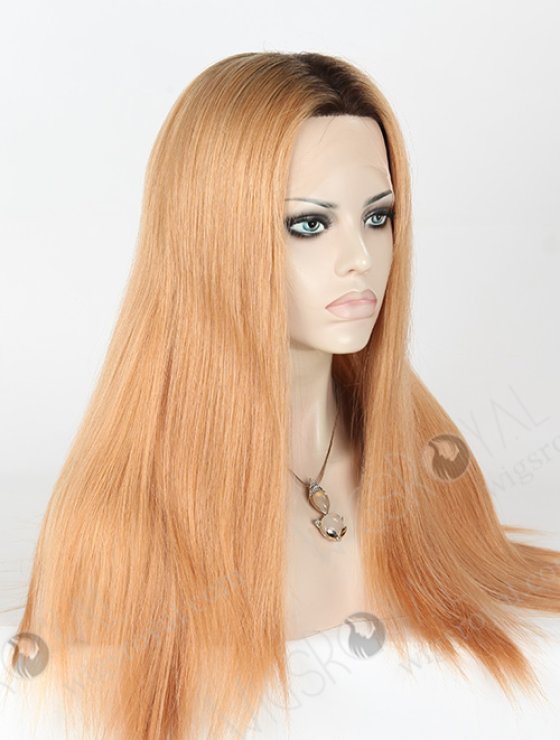 The Special Top Mesh 18'' Mongolian Virgin T3#/12# Straight Silk Top Full Lace Wig WR-ST-045-7709