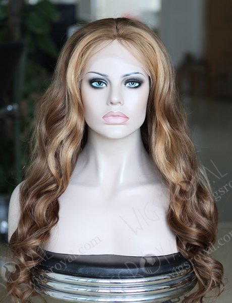 Top Fashion Blonde and Brown Hair Color Silk Top Full Lace Human Hair ...