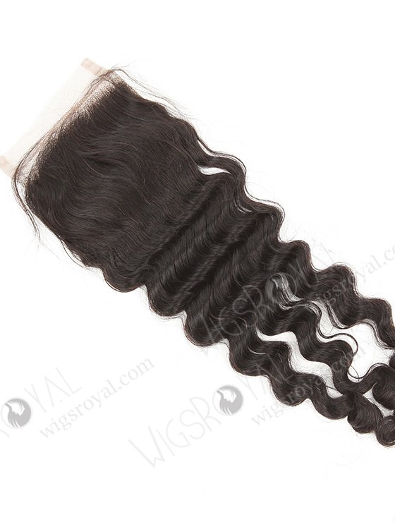 In Stock Indian Remy Hair 14" Deep Curl Natural Color Top Closure STC-352-7574