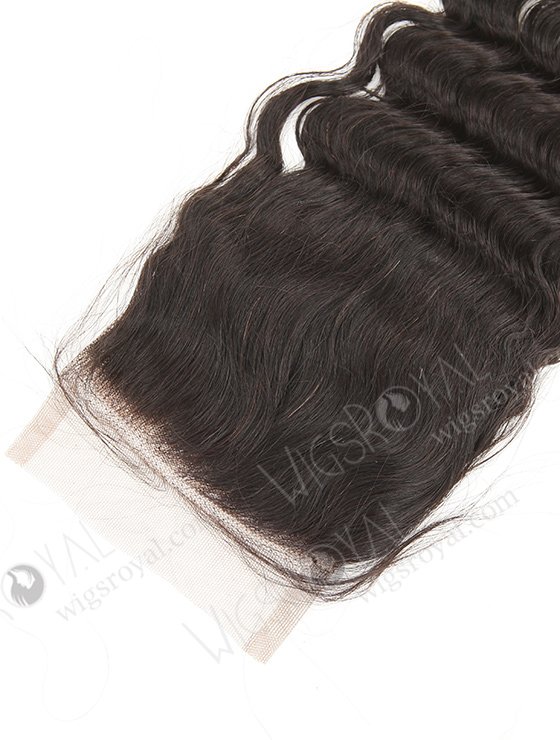 In Stock Indian Remy Hair 14" Deep Curl Natural Color Top Closure STC-352-7576