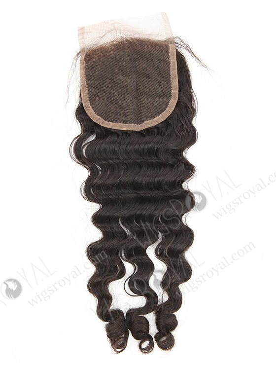 In Stock Indian Remy Hair 14" Deep Curl Natural Color Top Closure STC-352-7571