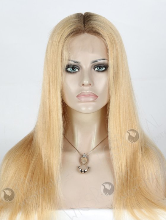 Hot Selling T9#/24# Color 18''Chinese Virgin Straight Silk Top Full Lace Wig WR-ST-046-7711