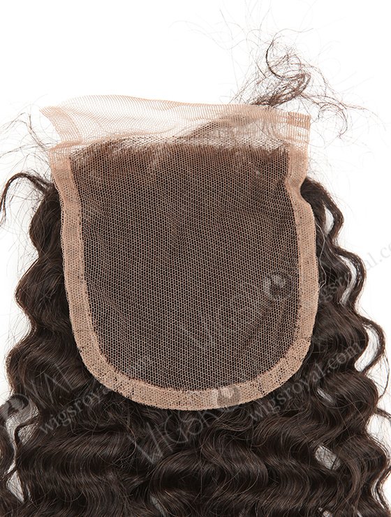In Stock Indian Remy Hair 14" Kinky Curl Natural Color Top Closure STC-357-7590