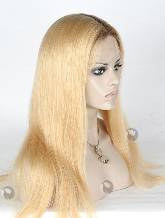 Hot Selling T9#/24# Color 18''Chinese Virgin Straight Silk Top Full Lace Wig WR-ST-046-7716
