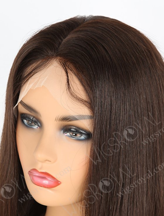Best Quality 18'' European Virgin Natural Color Natural Straight Silk Top Full Lace Wig WR-ST-047-7734