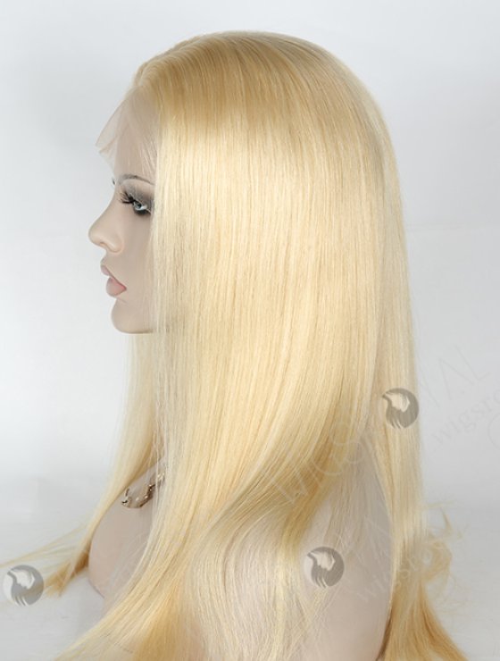 Light Color 613# 18'' European Virgin Straight Silk Top Full Lace Wig WR-ST-049-7748