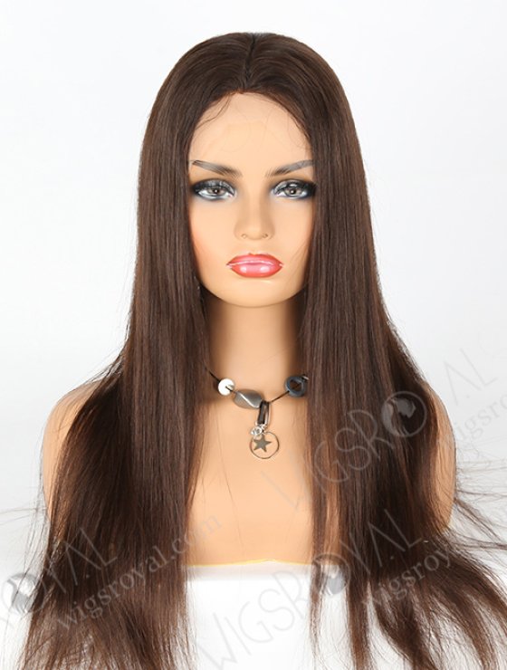 The Long 22'' European Virgin Natural Color Natural Straight Silk Top Full Lace Wig WR-ST-048-7738