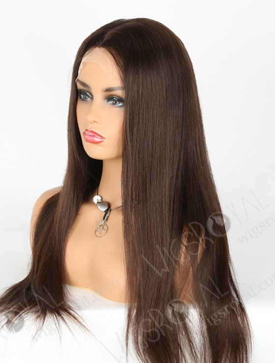 The Long 22'' European Virgin Natural Color Natural Straight Silk Top Full Lace Wig WR-ST-048-7740