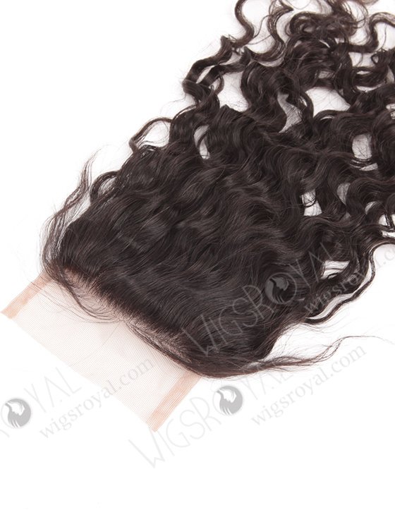 In Stock Indian Remy Hair 12" Natural Curly Natural Color Top Closure STC-273-7533