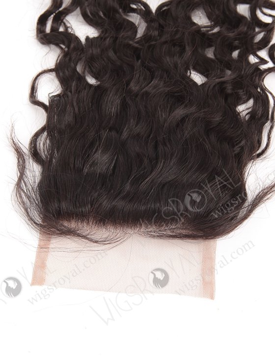 In Stock Indian Remy Hair 12" Natural Curly Natural Color Top Closure STC-273-7534