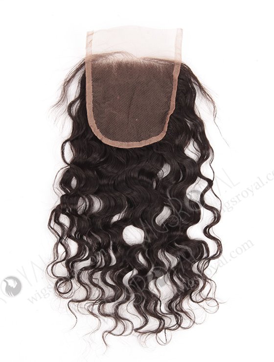 In Stock Indian Remy Hair 12" Natural Curly Natural Color Top Closure STC-273-7535