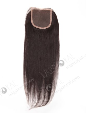 In Stock Chinese Virgin Hair 16" Yaki Natural Color Top Closure STC-329
