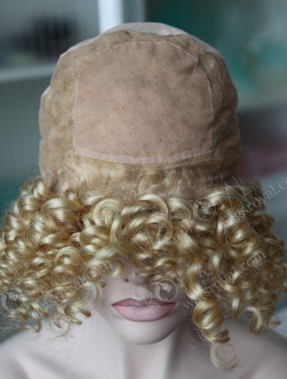 Brazilian Hair Blonde Curly Silk Top Wig WR-ST-036-8482