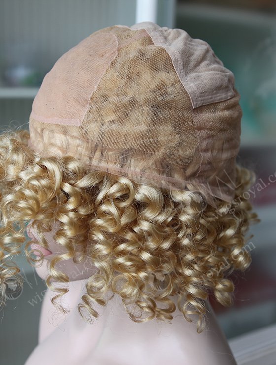 Brazilian Hair Blonde Curly Silk Top Wig WR-ST-036-8481