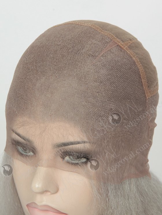 Grey Color Brazilian Virgin Human Hair Lace Wigs WR-LW-094-8342