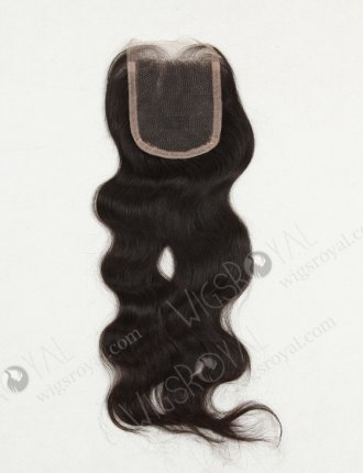 In Stock Indian Virgin Hair 16" Natural Wave Natural Color Top Closure STC-07