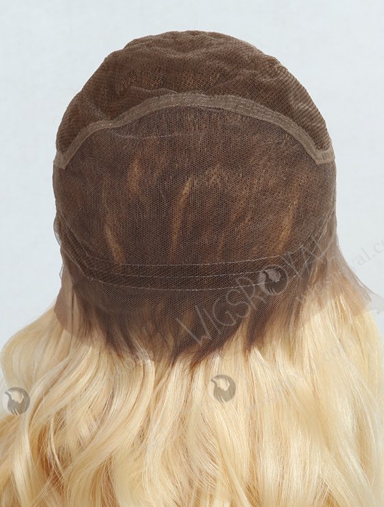 Dark Roots Human Hair Blonde Wigs WR-LW-038-8262