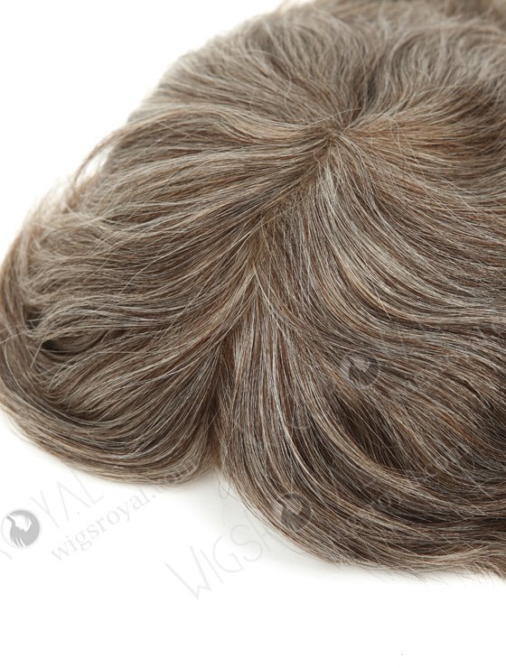 Indian Virgin Hair 4" Slight Wave 2#/4#/Grey Mixed Color Lace Top Closure WR-TC-003-8944
