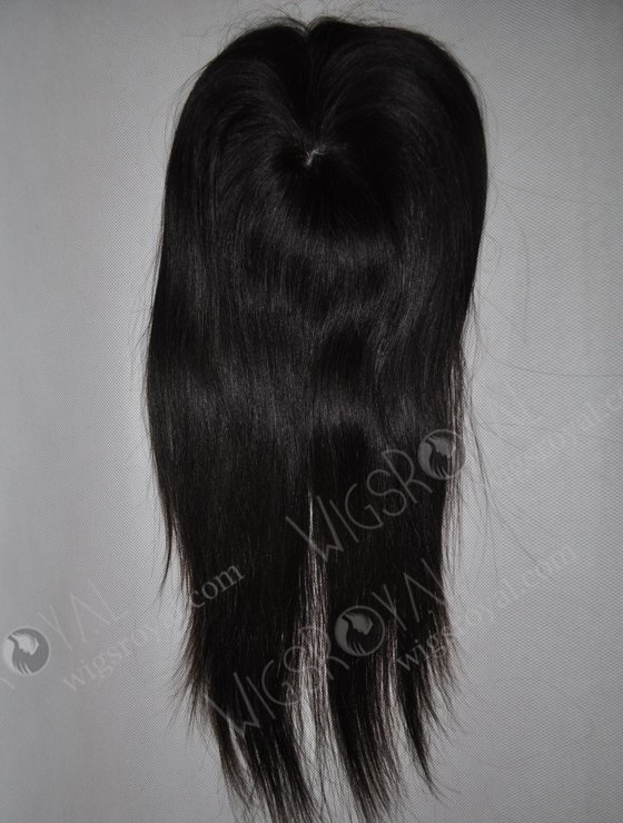 Indian Virgin Hair 18" Straight Natural Color Silk Top piece WR-TC-009-9121