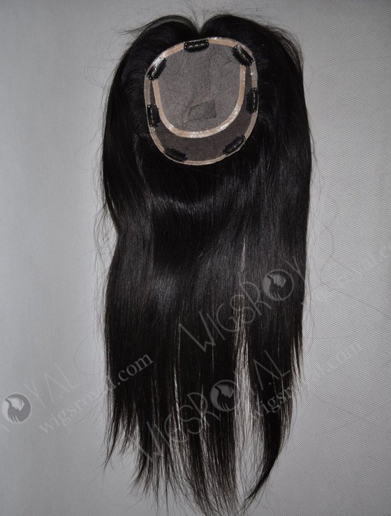 Indian Virgin Hair 18" Straight Natural Color Silk Top piece WR-TC-009-9122