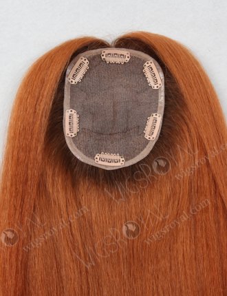 Mongolian Virgin Hair 14" Kinky Straight #28 Color Top Closure WR-TC-012