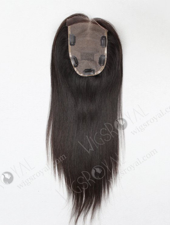 5.9"*4.5" Indian Virgin Hair 18" Straight Natural Color All Silk Top Closure with Lace Lip WR-TC-014-9154