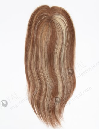 6"*6.5" European Virgin Hair 16" Straight 9# with T9/22# Highlights Mono Top Hair WR-TC-025
