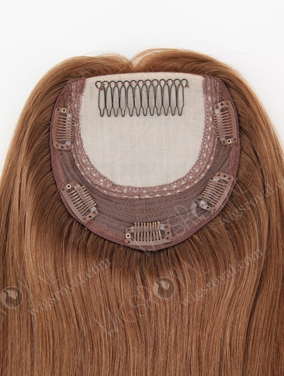 European Virgin Hair 16" One Length Straight 9# Color 5.5"×5.5" Silk Top Wefted Kosher WR-TC-031-9330