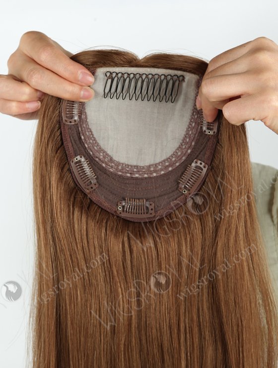 European Virgin Hair 16" One Length Straight 9# Color 5.5"×5.5" Silk Top Wefted Kosher WR-TC-031-9327