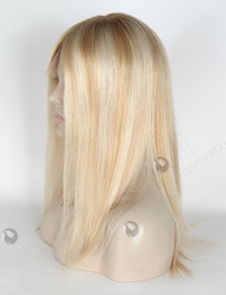 In Stock European Virgin Hair 14" Straight T8/60/25/8# Highlights Color Lace Front Silk Top Glueless Wig GLL-08016