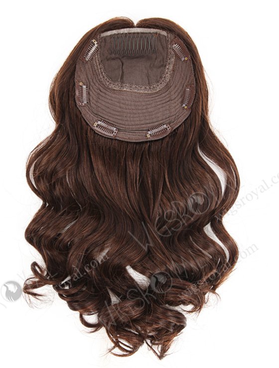 European Virgin Hair 16" One Length Bouncy Curl 2a# Color 7"×7" Kosher Hair Topper WR-TC-033-9343