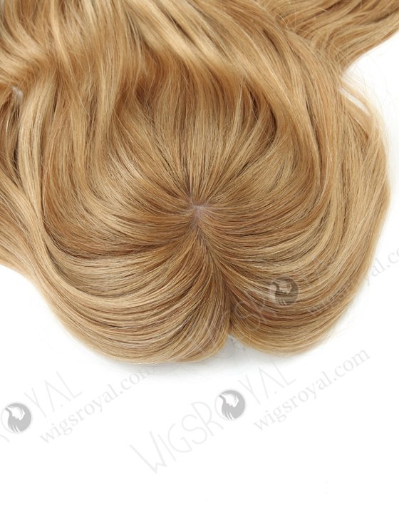 European Virgin Hair 16" One Length Bouncy Curl T8/16/24# with 8# Highlights 7"×7" Silk Top Weft WR-TC-036-9370