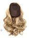 European Virgin Hair 16" One Length Bouncy Curl T4/22# with 4# Highlights 8"×8" Silk Top Weft Hair WR-TC-037