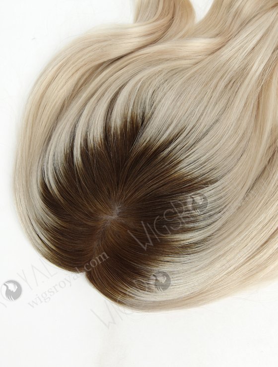 European Virgin Hair 16" One Length Bouncy Curl T9/White Color 8"×8" Silk Top Weft Hair WR-TC-40-9461