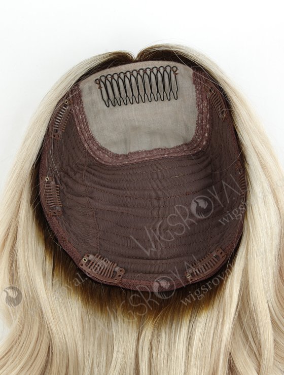 European Virgin Hair 16" One Length Bouncy Curl T9/White Color 8"×8" Silk Top Weft Hair WR-TC-40-9462