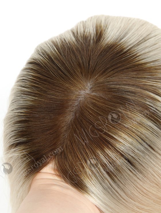 European Virgin Hair 16" One Length Bouncy Curl T9/White Color 8"×8" Silk Top Weft Hair WR-TC-40-9464