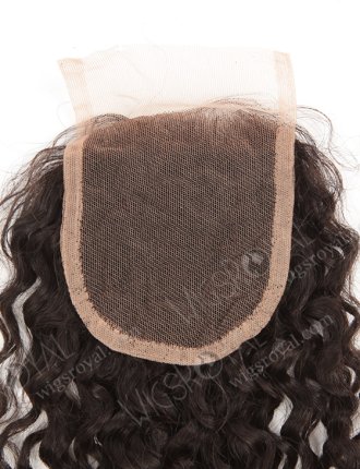 In Stock Brazilian Virgin Hair 14" Tight Curl Natural Color Top Closure STC-332