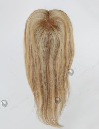 5.5"*6" European Virgin Hair 16" Straight T8/613# with 8# Highlights Silk Top Hair WR-TC-047