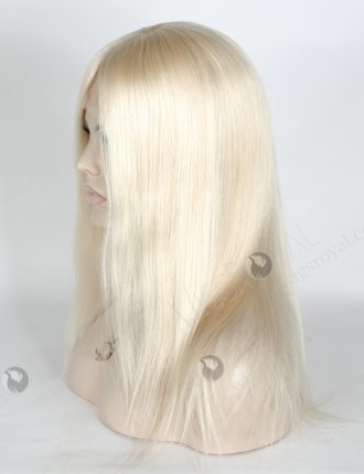 In Stock European Virgin Hair 14" Straight White Color Lace Front Silk Top Glueless Wig GLL-08011