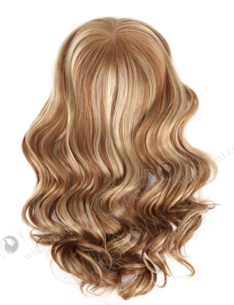 Jewish Kosher topper 16" One Length Bouncy Curl 8/9/22# Highlights With Roots Color 8# 8"×8" WR-TC-039
