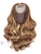 European Virgin Hair 16" One Length Bouncy Curl 8/9/22# Highlights With Roots Color 8# 8"×8" Silk Top Weft WR-TC-039