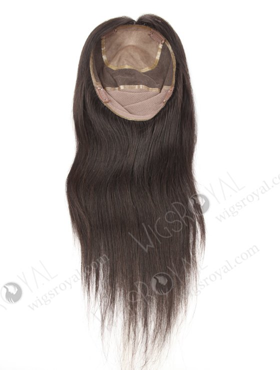 8.5"*9.5" Indian Virgin Hair 16" Straight Natural Color Silk Top Hair WR-TC-051-9548