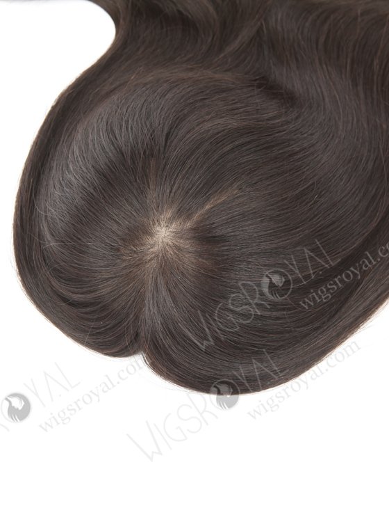 8.5"*9.5" Indian Virgin Hair 16" Straight Natural Color Silk Top Hair WR-TC-051-9549