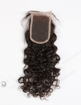 In Stock Brazilian Virgin Hair 14" Natural Curly Natural Color Top Closure STC-51