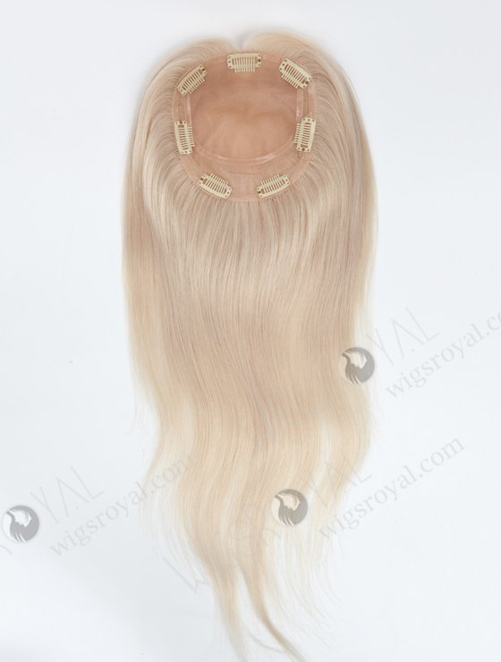 5.5"*6" European Virgin Hair 16" Straight White Color Silk Top Hair WR-TC-045-9497