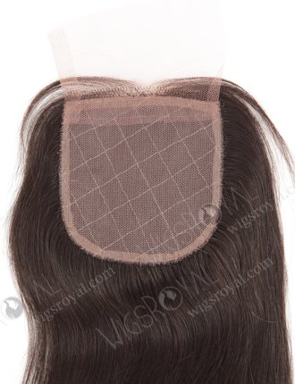 In Stock Indian Remy Hair 14" Natural Straight Natural Color Silk Top Closure STC-250