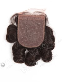 In Stock Indian Remy Hair 10" Big Loose Curl Natural Color Silk Top Closure STC-278